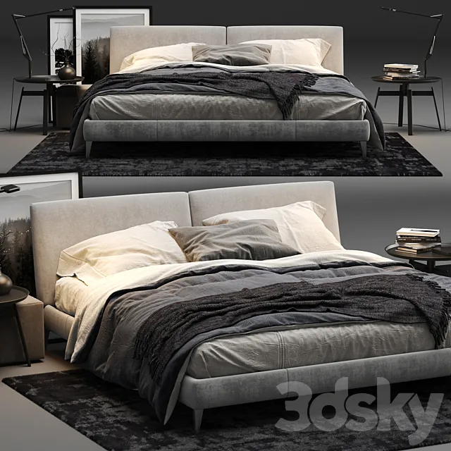 Maxalto Selene – Bed 3DModel Maxalto Selene – Bed 3DModel