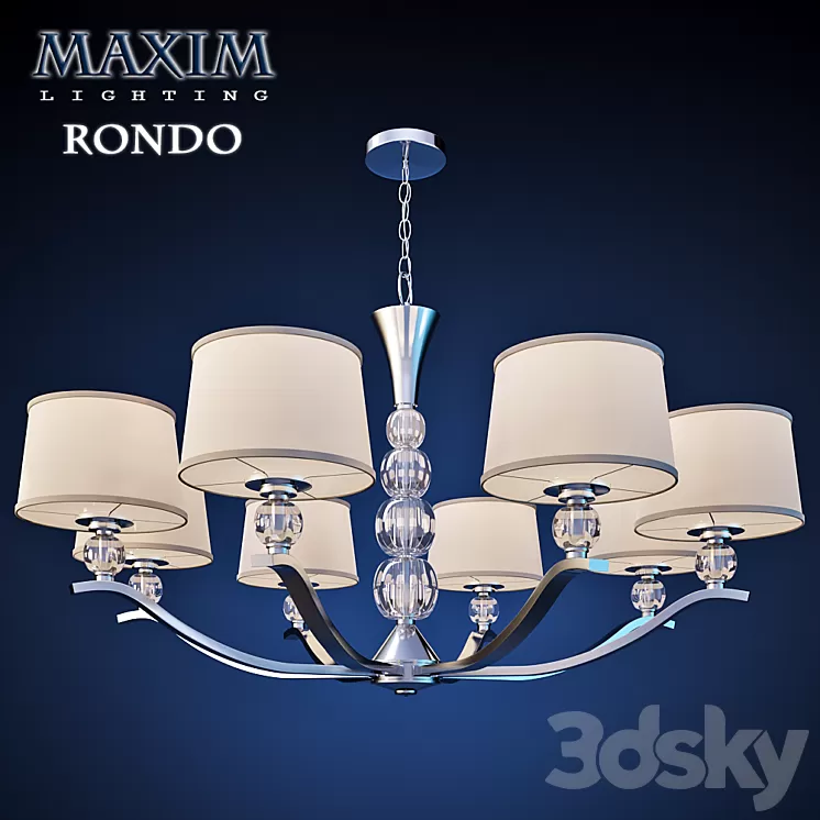 Maxim Lighting Chandelier Rondo 8-Light 3D Model Maxim Lighting Chandelier Rondo 8-Light 3D Model