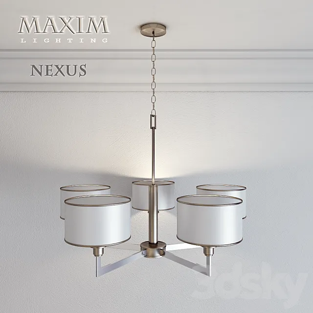 Maxim Lighting Nexus Chandelier 5-Light 3DModel Maxim Lighting Nexus Chandelier 5-Light 3DModel