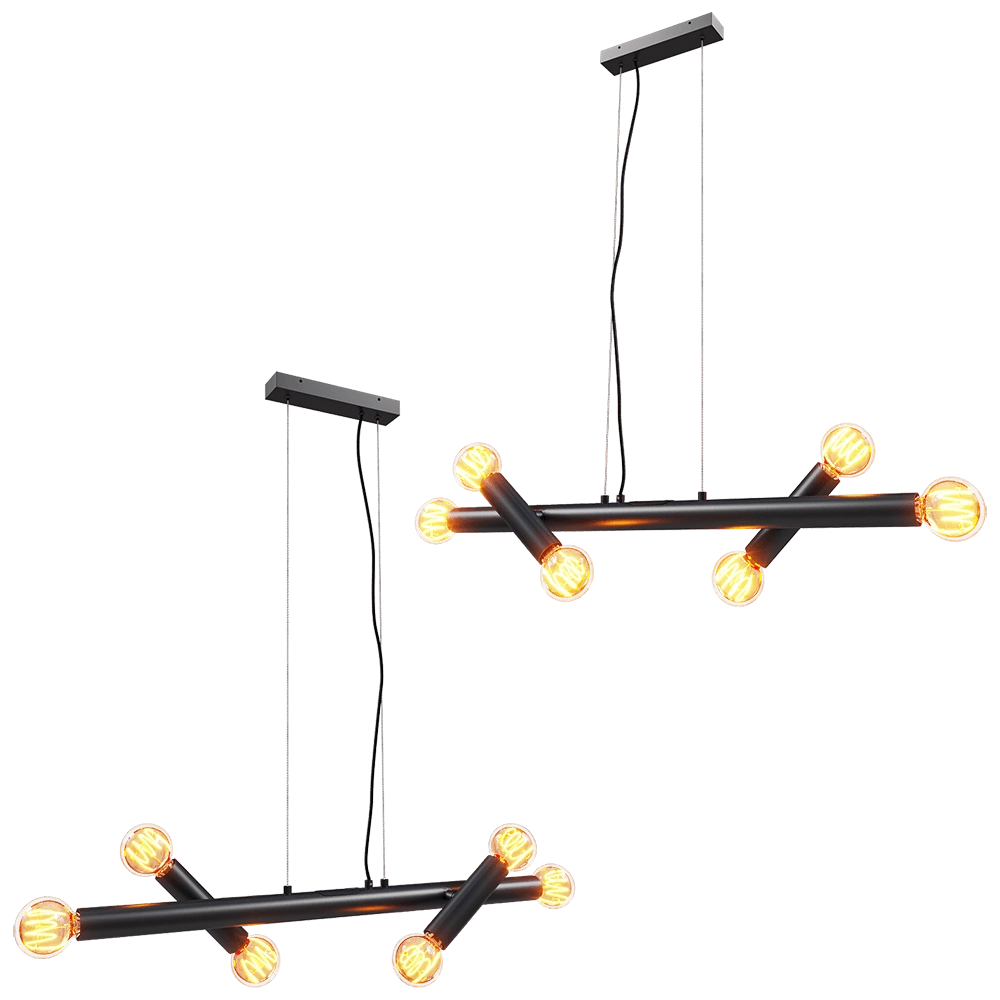 Maxlight – Pendant lamp Hawk black wide 3D Model