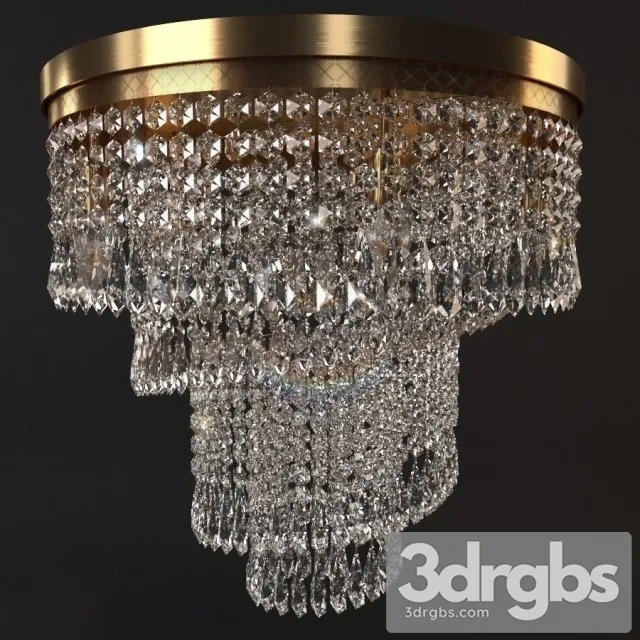 Maytoni Cascade Diamant Crystal Ceiling Lamp 3D Model Download