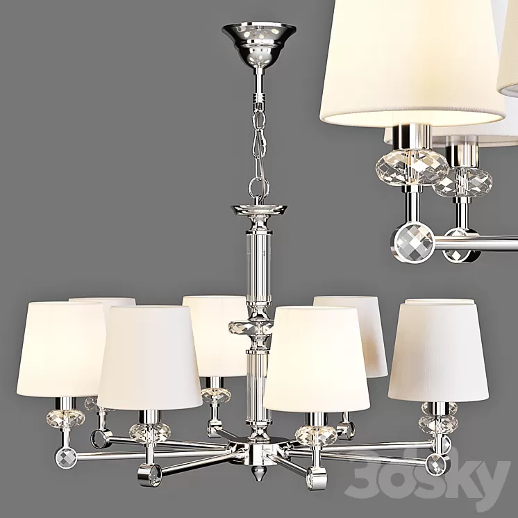 Maytoni: Chandelier – Riverside (MOD018PL-08CH) 3D Model Maytoni: Chandelier – Riverside (MOD018PL-08CH) 3D Model