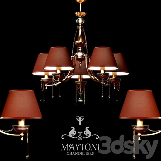 Maytoni CL0100-05-R 3DModel Maytoni CL0100-05-R 3DModel