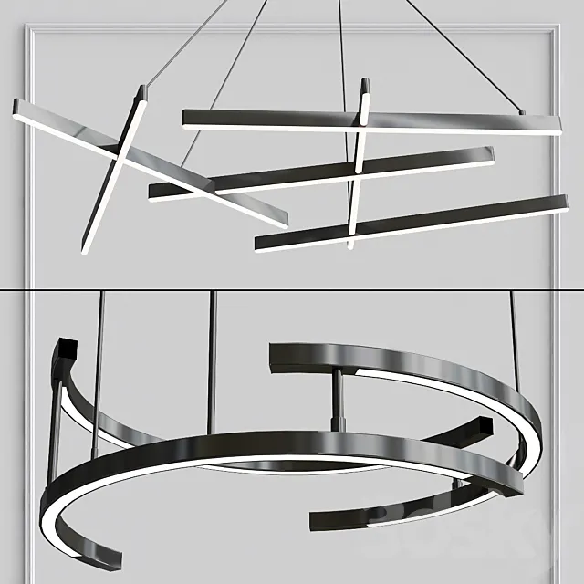 Maytoni Line LED Pendant collection 3D Model