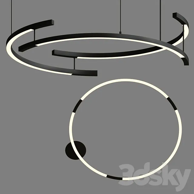 Maytoni Line MOD054PL-L52B3K 3D Model Maytoni Line MOD054PL-L52B3K 3D Model