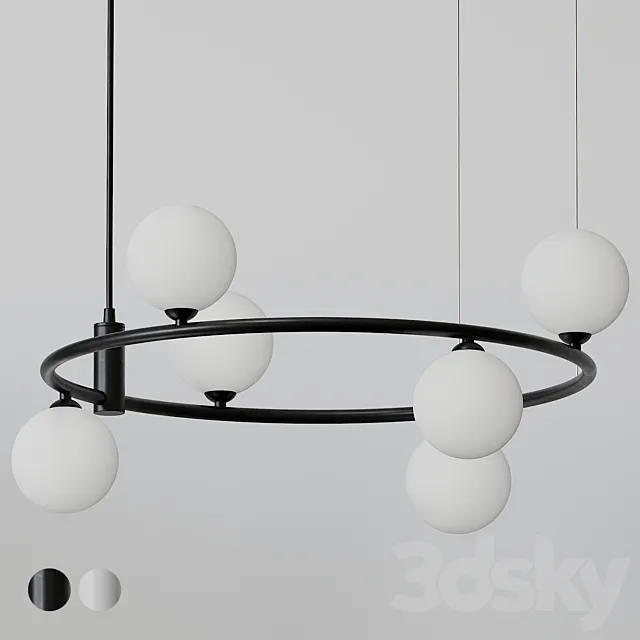 Maytoni Modern – Pendant Ring Light – Black and White 3D Model