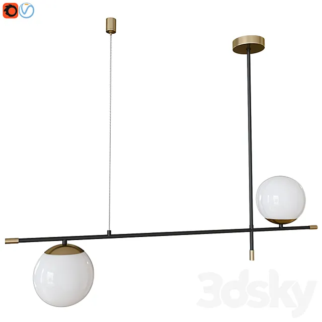 Maytoni Nostalgia MOD048PL-02G 3D Model