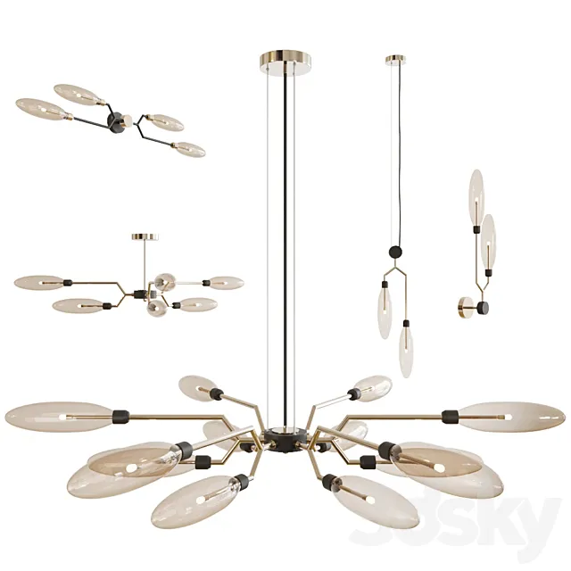 Maytoni Ventura set 3D Model