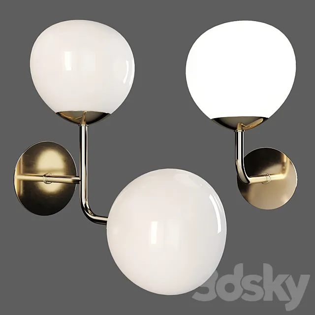 Maytoni: Wall Lamp – Erich (MOD221-WL-01-G and MOD221-WL-02-G) 3D Model