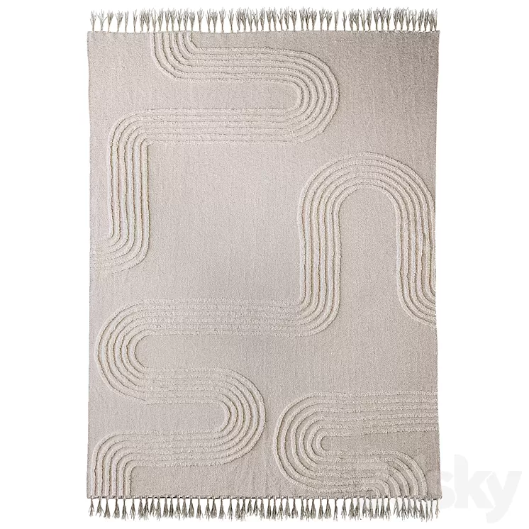 Maze Hilo Tufted Rug 3D Model Free Download