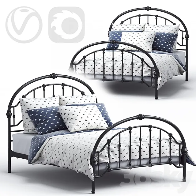 Mccully Queen Standard Bed by Alcott Hill 3D Model Mccully Queen Standard Bed by Alcott Hill 3D Model