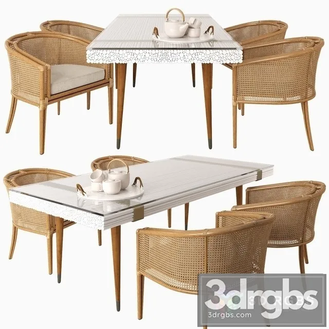 Mcguire Dining Set 3D Model Download