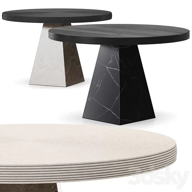 Mcguire Furniture Mc152 Querini by Nicole Hollis Round Dining Table 3D Model Mcguire Furniture Mc152 Querini by Nicole Hollis Round Dining Table 3D Model