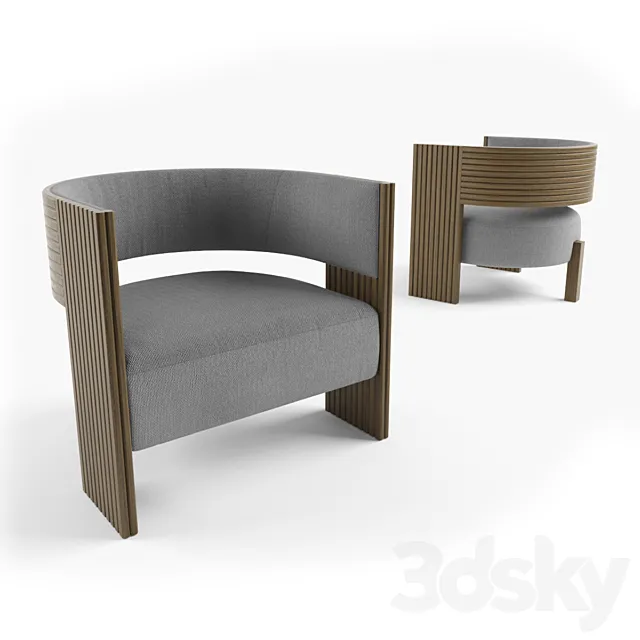 Mcguire Kanan Lounge Chair 3D Model Mcguire Kanan Lounge Chair 3D Model