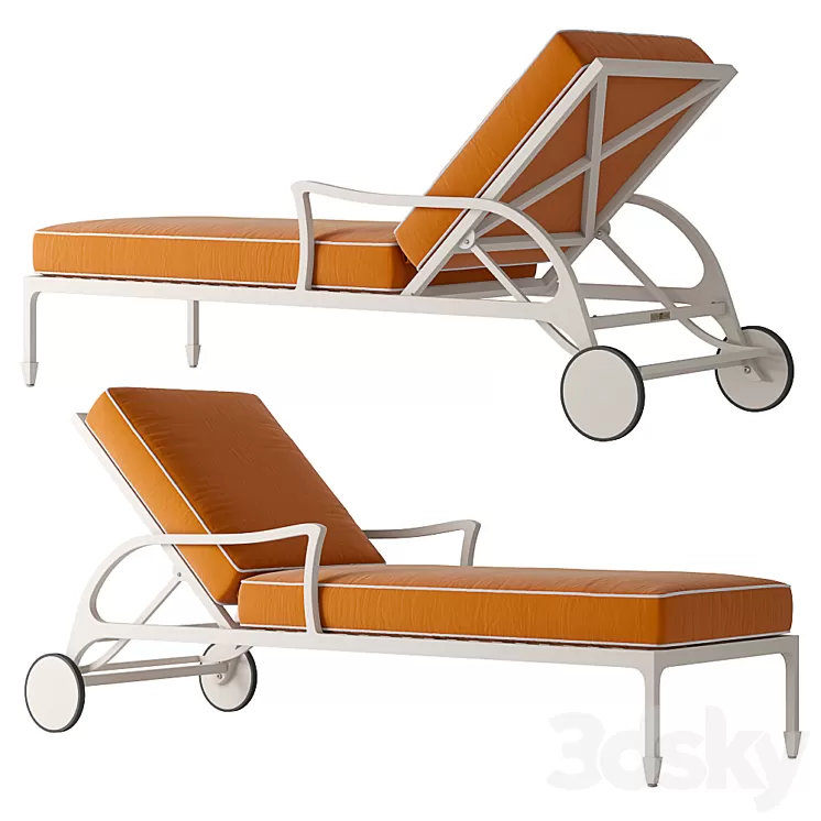 Mckinnonharris Beaufort Sun Chaise 3D Model Mckinnonharris Beaufort Sun Chaise 3D Model