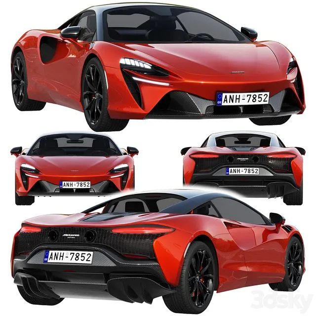 McLaren Artura 2022 (red) 3D Model