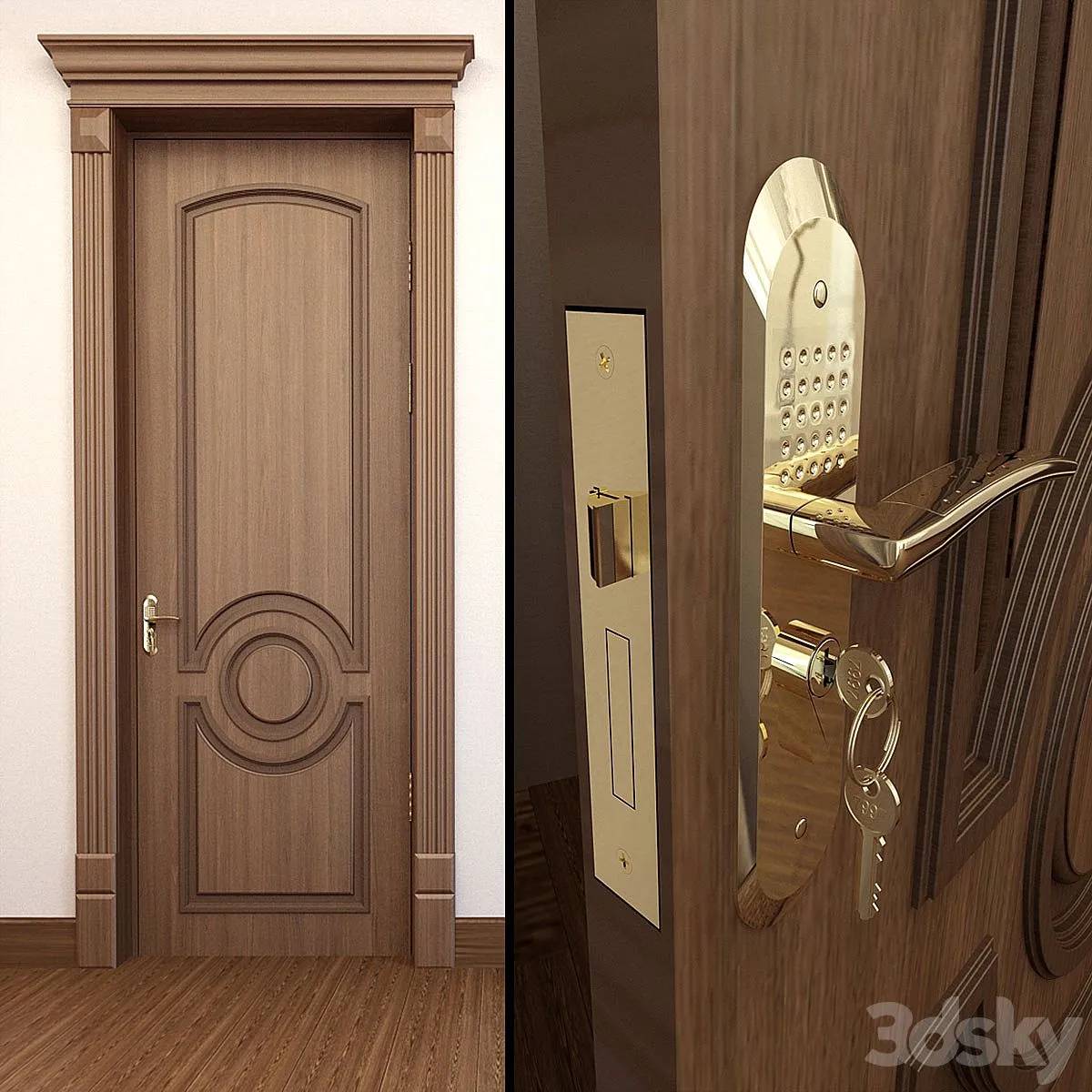 MDF doors №1 3D Model