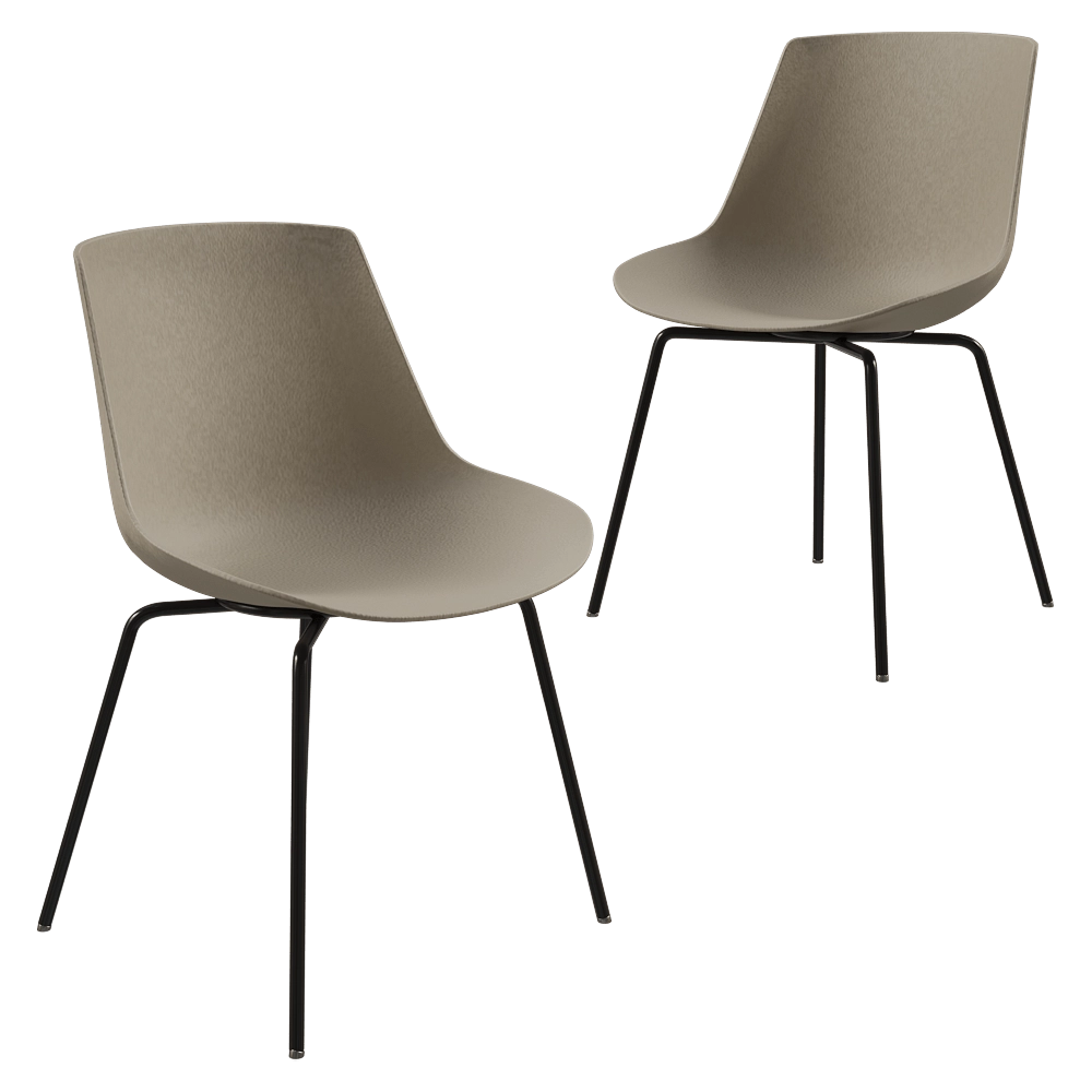 MDF Italia – Chair Flow 4 legged base 3D Model