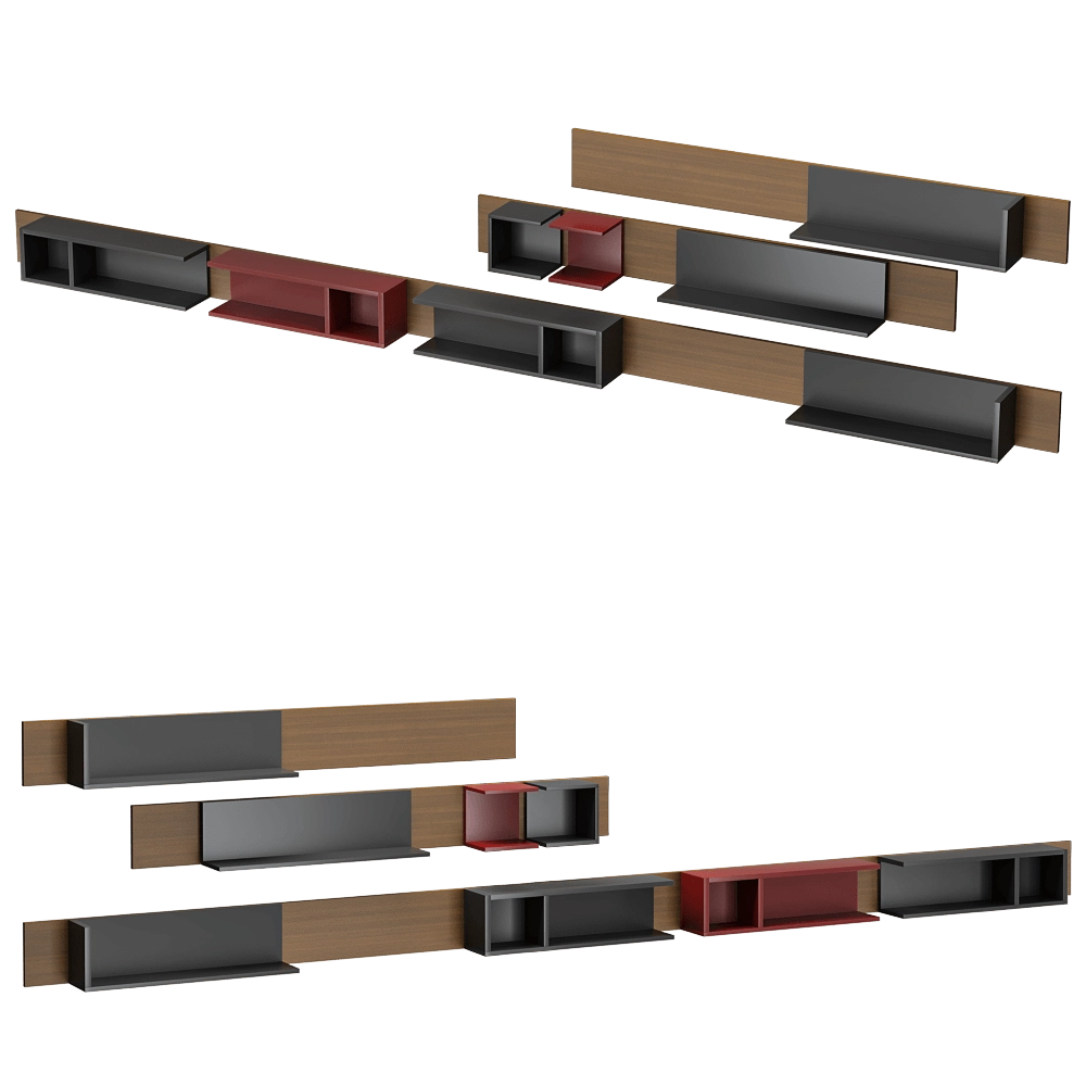 MDF Italia – Shelf Pentagramma 3D Model MDF Italia – Shelf Pentagramma 3D Model