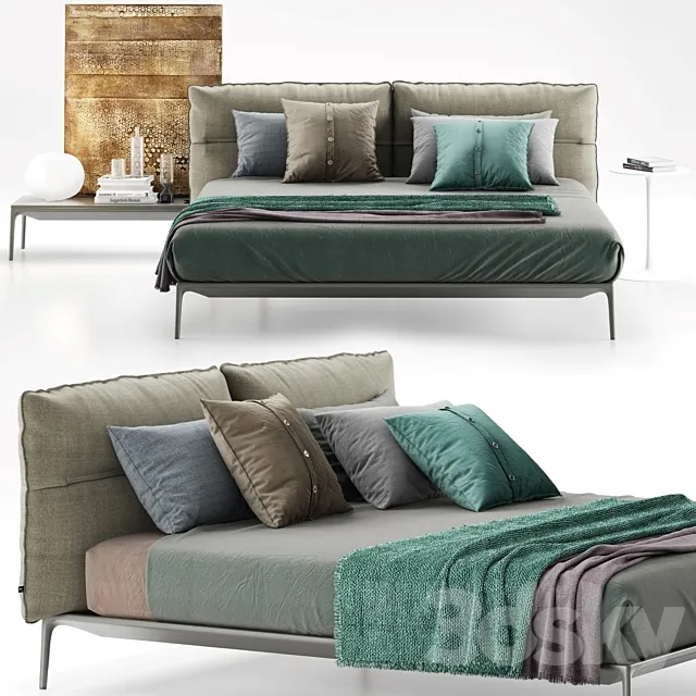 MDF Italia Yale Bed 1 3D Model