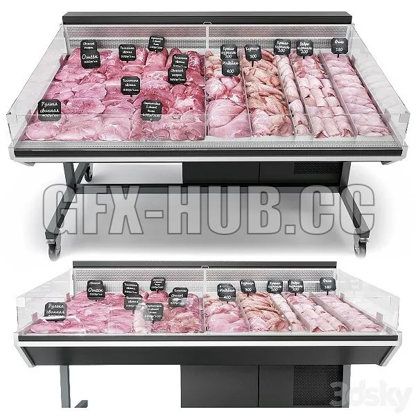 Meat Showcase 2 3D Model