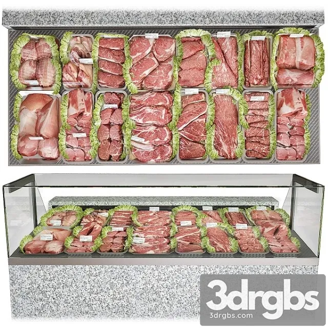 Meat Showcase 3D Model Download