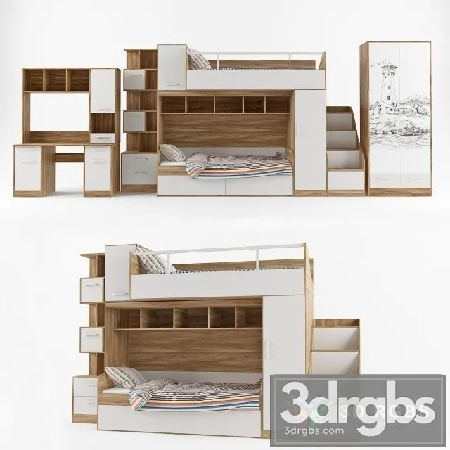 Mebel Detskaya Bed 3D Model Download