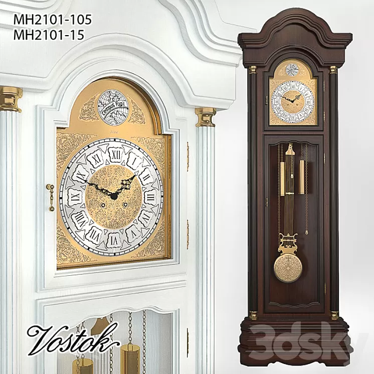 “Mechanical floor watch “”Vostok”” ?? 2101-15 / 105″ 3D Model