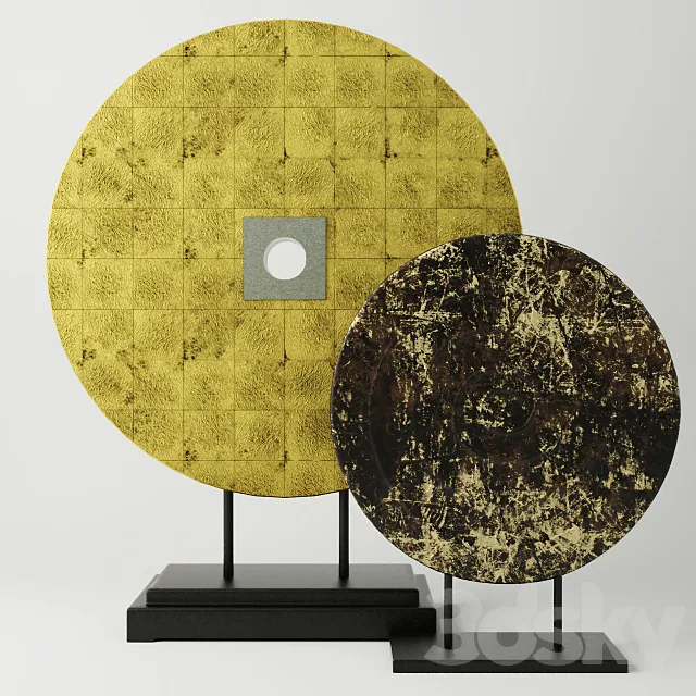 Medallions on Stand 3D Model Medallions on Stand 3D Model