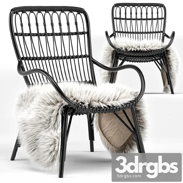 Medan graphite lounge chair