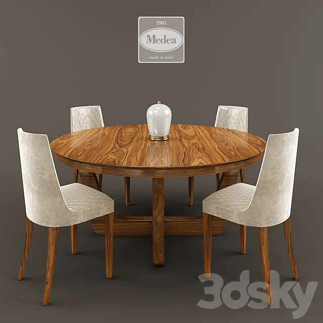 medea table + chairs 3DModel medea table + chairs 3DModel
