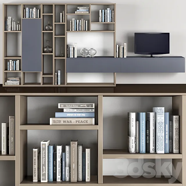 Media Centers OPEN WALL SYSTEM 3DModel Media Centers OPEN WALL SYSTEM 3DModel