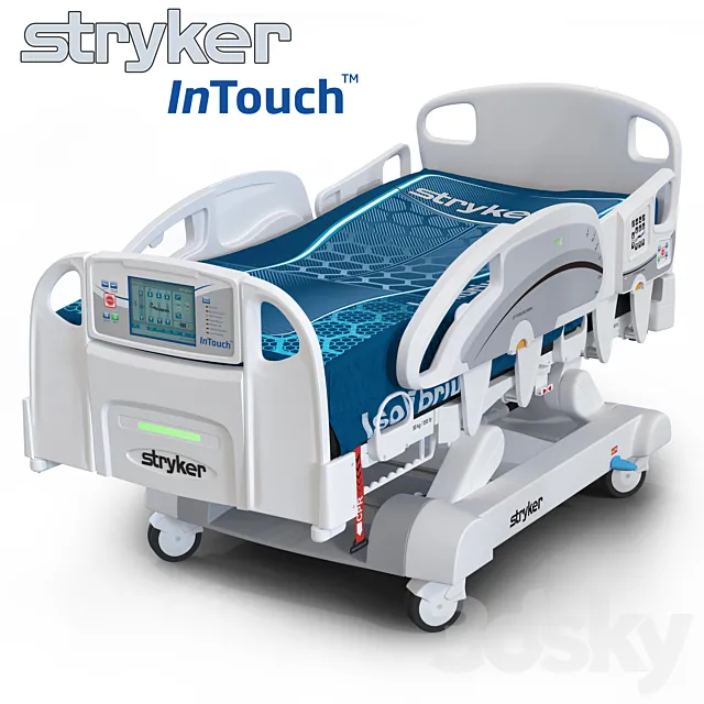 Medical bed Stryker InTouch 3D Model