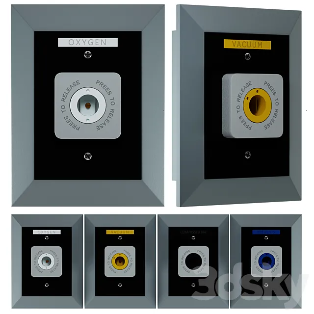 Medical Gas Kara Teb 2 Hospital Equipment 6 3D Model