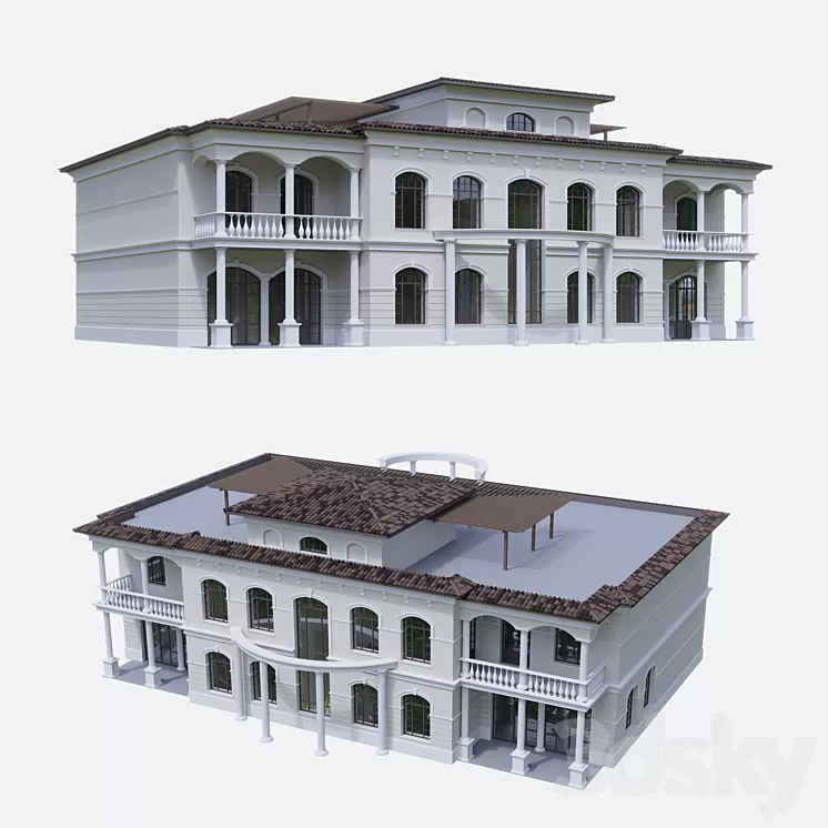 Mediterranean Villa 3D Model