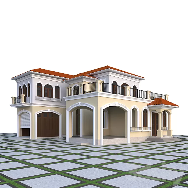 Mediterranean villa 3D Model