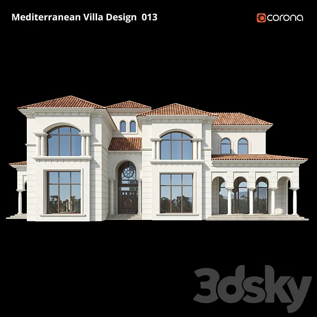 Mediterranean Villa Design 013 3D Model
