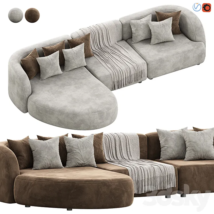 Medusa Sofa by Sanskriet 3D Model Free Download