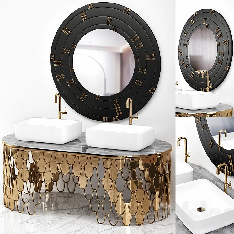Meet The Most Exquisite Mirrors For Luxury Bathrooms 3D Model Free Download