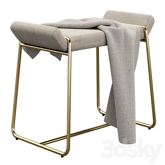 Megan Stool by Bloomingville 3D Model Megan Stool by Bloomingville 3D Model