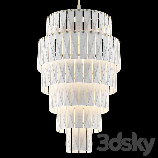 Meissen Couture Chandelier Cascade de luxe 3D Model Meissen Couture Chandelier Cascade de luxe 3D Model