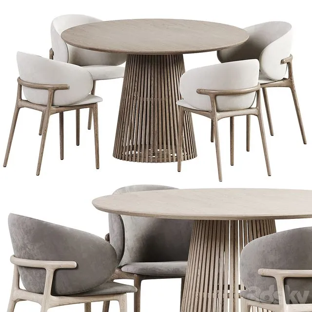 Melam Chair Jeanette Table 3D Model