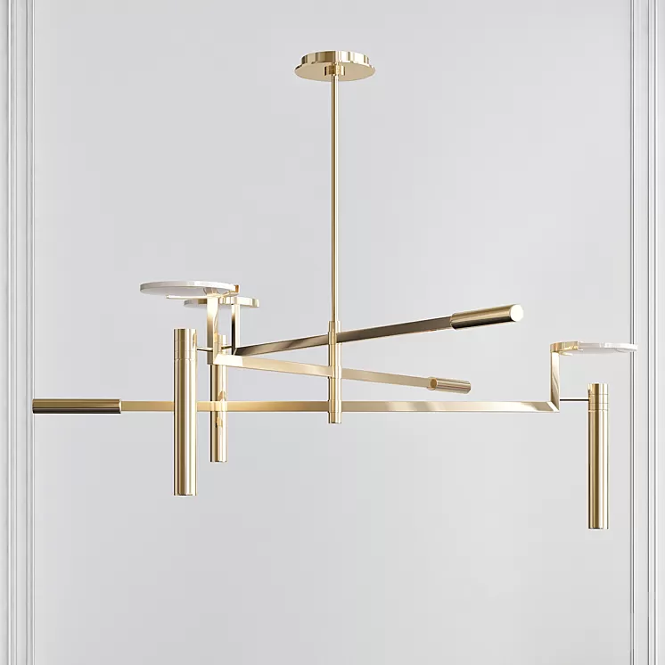 Melange Large Floating Disc Chandelier 3D Model Melange Large Floating Disc Chandelier 3D Model