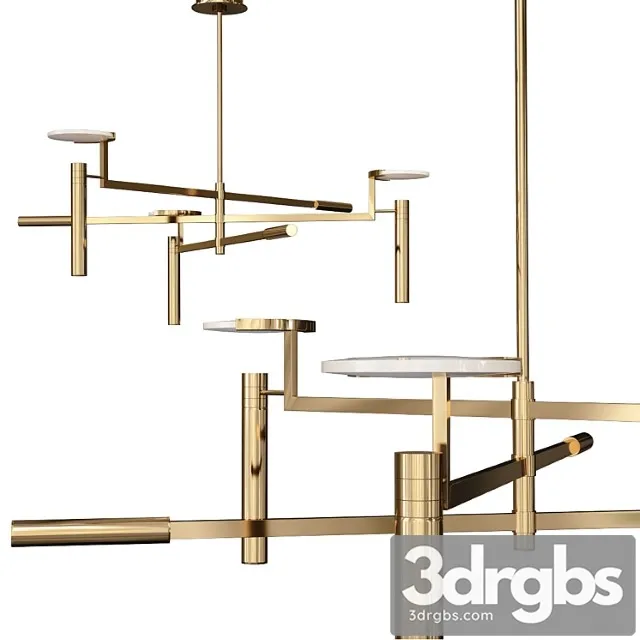 Melange large floating disc chandelier 3D Model Download Melange large floating disc chandelier 3D Model Download