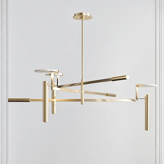 Melange Large Floating Disc Chandelier 3DModel Melange Large Floating Disc Chandelier 3DModel