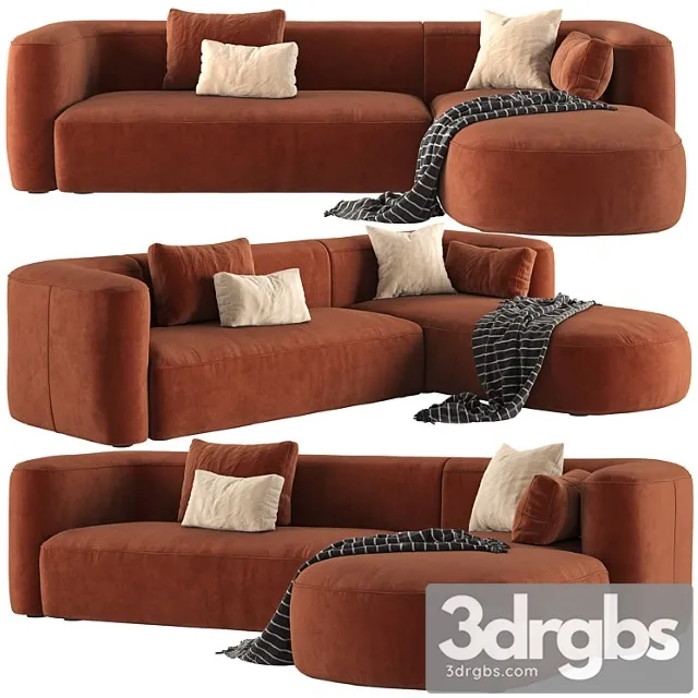 Mellow Sectional Sofa By Acanva 1 3D Model Download