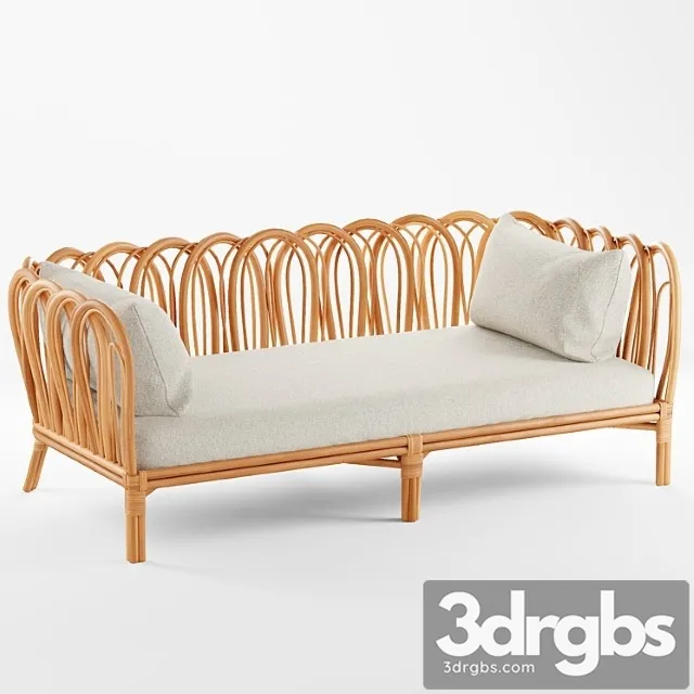 Melody Rattan Daybed 3D Model Download