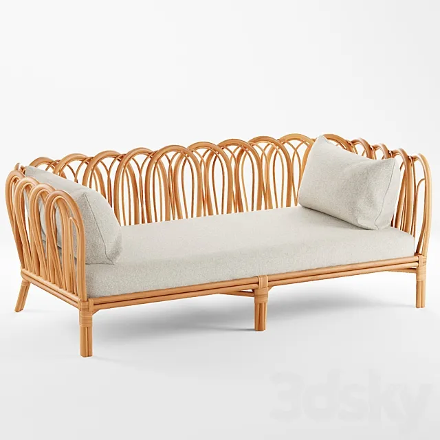 Melody rattan daybed 3D Model Melody rattan daybed 3D Model