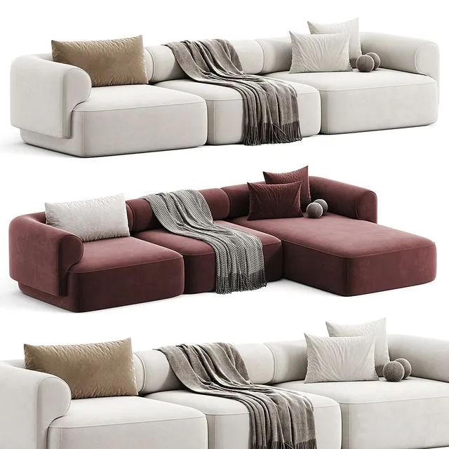 Melody sections sofa 3D Model