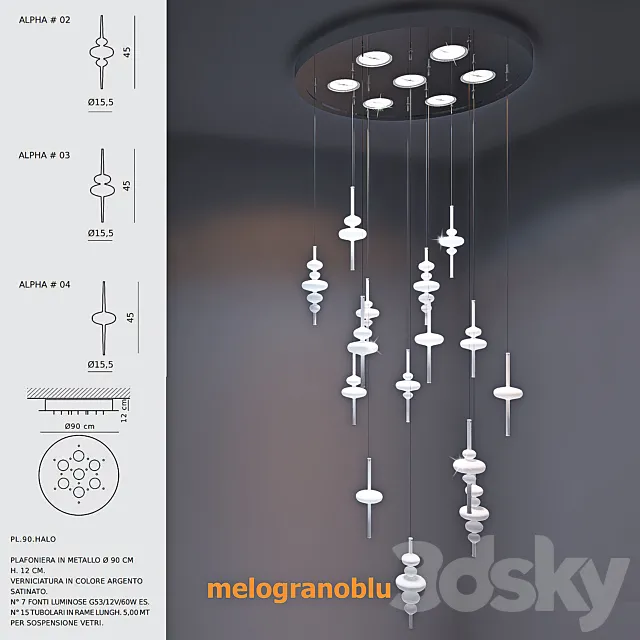 Melogranoblu Lamp ALPHA 3DModel Melogranoblu Lamp ALPHA 3DModel